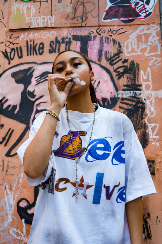 WHITE FLEE TEE